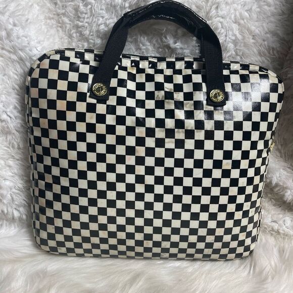 Betsey Johnson Laptop Case padded Protection Synthetic Black &White Checked - Picture 5 of 13